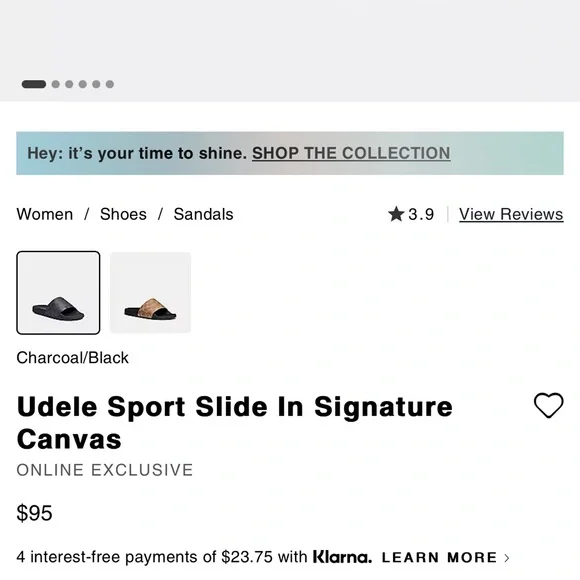 Coach Udele Black Monogram slide - Picture 7 of 8